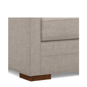 Uph w/ Border Fluted Wide Block Foot