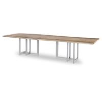 108" Guan Slab Dining Table - Polished Nickel Base
