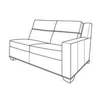 Leatherstone Motion Compatible RAF Love Seat
