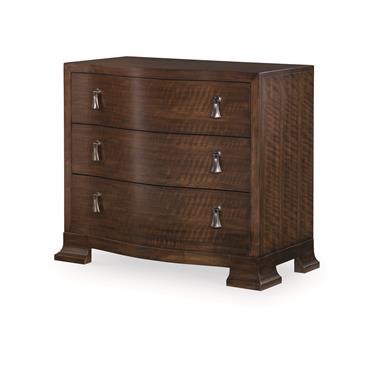 Frasier Serpentine Nightstand - Brunette