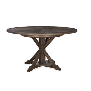 Collin 64" Round Dining Table - Brown Rustic