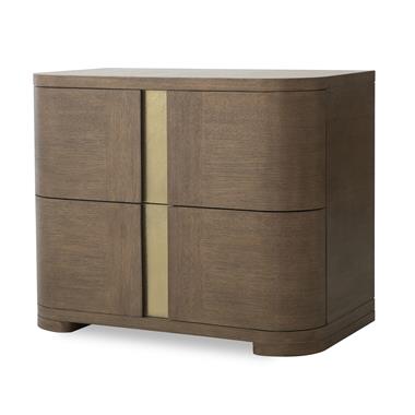 Carino Two Drawer Nightstand - Cocoa