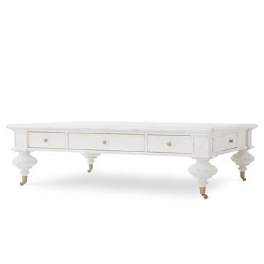 Grand Oak Cocktail Table - White